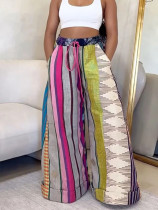 EVE Print Multicolor Loose Wide Leg Pants GSXK-SK250301