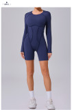 EVE Long Sleeve Patchwork Sport Romper GQSA-24102