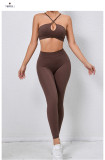 EVE Cross Back Sports Tight Two Piece Pants Set GQSA-A05/V01