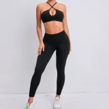 EVE Cross Back Sports Tight Two Piece Pants Set GQSA-A05/V01