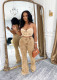 EVE Print Wrap Chest Tops And Pants Denim Suit YRST-T163