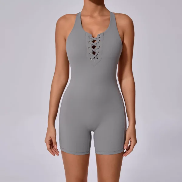EVE Sleeveless Solid Color Sport Romper GQSA-20720