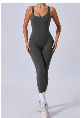 EVE Cross Back Yoga Adjustable Shoulder Strap Jumpsuit GQSA-90107