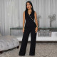 EVE Sleeveless V Neck Slim Jumpsuit BY-7496