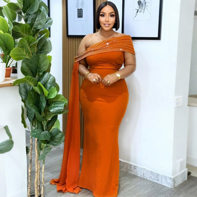 SC Slash Shoulder Sleeveless Maxi Dress CYA-901995