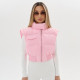 EVE Solid Color Sleeveless Zipper Cotton Vest Jacket GSZM-Y25TP352