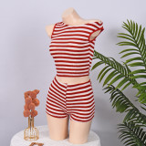 EVE Stripe Color Block Sleeveless Tank Tops GFRT-42187SBG