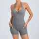 SC Halterneck Solid Color Yoga Sport Romper GQSA-51001