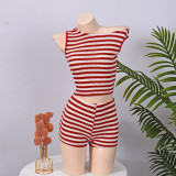 EVE Stripe Color Block Sleeveless Tank Tops GFRT-42187SBG