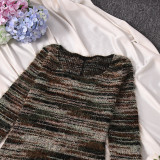 SC Long Sleeve Knits Split Maxi Dress FRT-42169DBG
