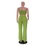EVE Casual Hollow Out Knits Three Piece Pants Suit TR-1340