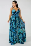 EVE Deep V-neck Backless Chiffon Maxi Dress NK-8212