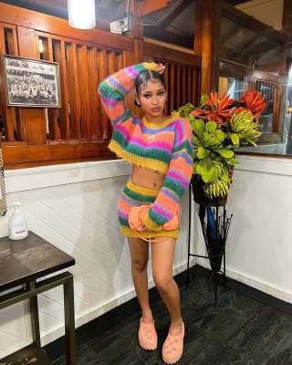 EVE Casual Stripe Knits Two Piece Skirts Set TR-1341