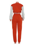 EVE Contras Color Single Breasted Two-piece Pants Set FENF-6048