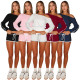 EVE Slash Shoulder Tie Up Two Piece Shorts Set ASL-6803