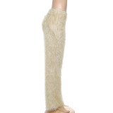 EVE Color Plush High Waisted Straight Warm Pants GYME-K25P79675