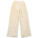 EVE Color Plush High Waisted Straight Warm Pants GYME-K25P79675