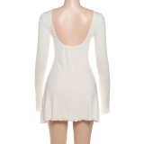 EVE Long Sleeve Backless Mini Dress GYME-K25D79069