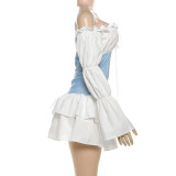 EVE Contrast Color Patchwork Mini Dress GYME-K25D78250