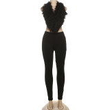 EVE Sexy Backless Halterneck Two Piece Pants Set GSLF-K25S79575