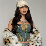 EVE Color-blocked Tassel Cardigan Jacket GZJQ-K25C79670