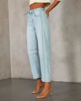 EVE Retro Wide-leg Straight Jeans GSMF-ZC2401