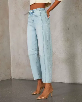 EVE Retro Wide-leg Straight Jeans GSMF-ZC2401