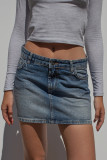 EVE Casual Denim Washed Skirts GSMF-14369#