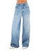 EVE Fashion Loose Denim Wide Leg Jeans GSMF-CT3227#