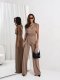 EVE Solid Color Sleeveless Irregular Pants Suit SHD-9557