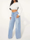 EVE Drawstring Loose Wide Leg Jeans GSMF-JQ2402