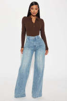 EVE Fashion Loose Washed Straight Jeans GSMF-CT60226