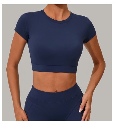 EVE Short Sleeve Solid Color Sport Yoga T Shirts GQSA-46038