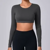 EVE Long Sleeve Solid Color Sport Tops GQSA-90206