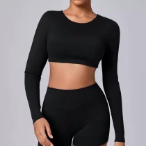EVE Long Sleeve Solid Color Sport Tops GQSA-90206