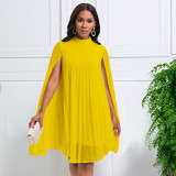 EVE Plus Size Chiffon Bat Sleeve Midi Dress GATE-400