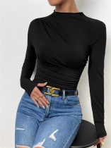 EVE Long Sleeve Pleated T Shirt GYSM-W0761