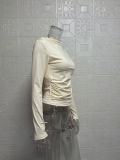 EVE Long Sleeve Pleated T Shirt GYSM-W0761