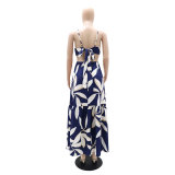 EVE Print Backless Tie Up Sling Maxi Dress GYLY-10360