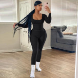 EVE Long Sleeve Solid Color Two Piece Pants Set YD-YM009-D1