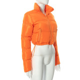 EVE Solid Color Long Sleeve Warm Bread Coat GSZM-A20504T