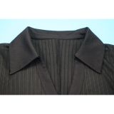 EVE Solid Color V Neck Long Sleeve Long Dress YF-10913