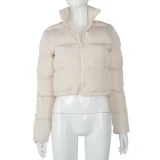 EVE Solid Color Long Sleeve Warm Bread Coat GSZM-A20504T