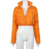 EVE Solid Color Long Sleeve Warm Bread Coat GSZM-A20504T