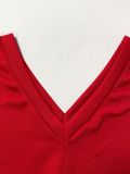 EVE Solid Color V Neck Flare Jumpsuit SFY-780