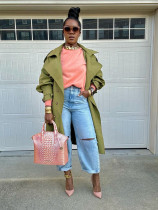 EVE Loose Lapel Solid Color Long Coats SH-391425