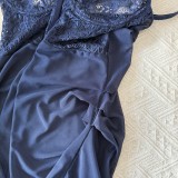 EVE Lace-trimmed Lingerie Mesh Nightgown Set GJZY-3475