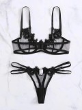 EVE Sheer Mesh Lace Lingerie Set GJZY-2312