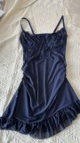 EVE Lace-trimmed Lingerie Mesh Nightgown Set GJZY-3475
