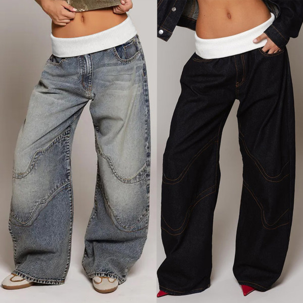 EVE Fashion Loose Solid Color Jeans LSD-2555